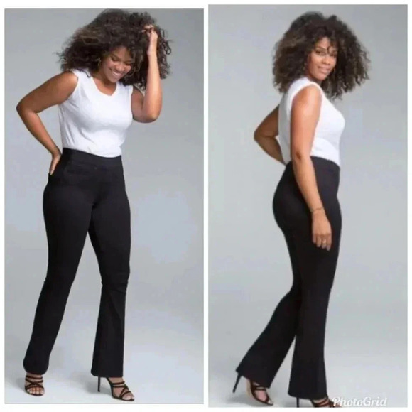 NYDJ Sculpt Skinny Black Bootcut Pull on Jeans, 28 - Picture 2 of 8